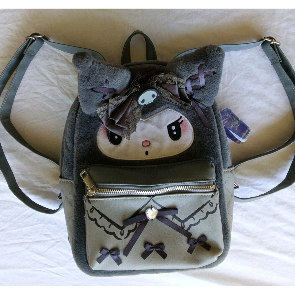 HER UNIVERSE Sanrio Kuromi Mini Backpack Bonus Clip On